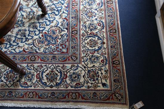 A Nain part silk carpet, 11ft 2in by 8ft.